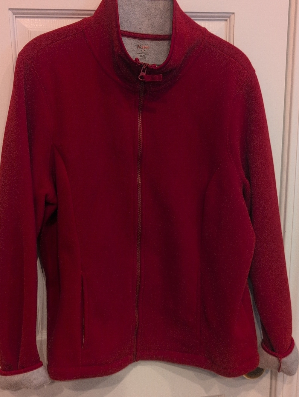 Red Full-Zip Fleece Jacket